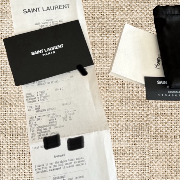 YSL Black Leather Cardholder - Picture 7 of 8